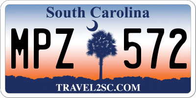 SC license plate MPZ572