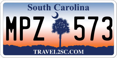 SC license plate MPZ573