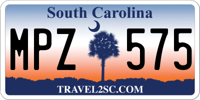 SC license plate MPZ575