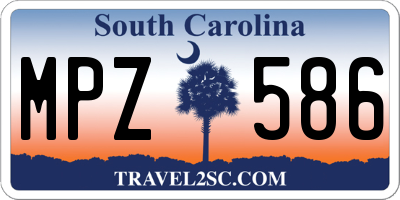 SC license plate MPZ586