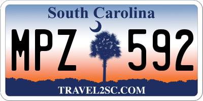 SC license plate MPZ592