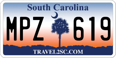 SC license plate MPZ619