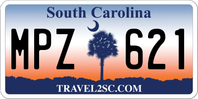 SC license plate MPZ621
