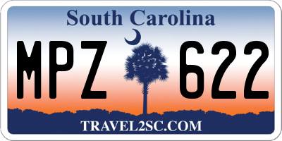 SC license plate MPZ622
