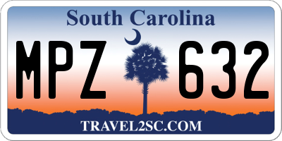 SC license plate MPZ632