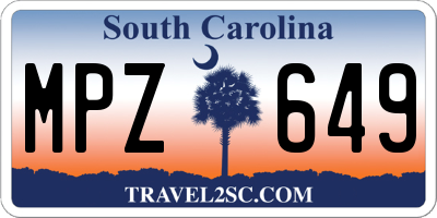 SC license plate MPZ649