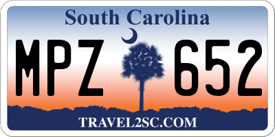 SC license plate MPZ652