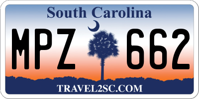 SC license plate MPZ662