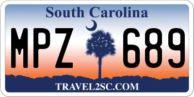 SC license plate MPZ689