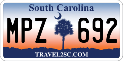 SC license plate MPZ692