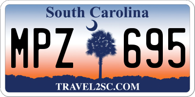 SC license plate MPZ695