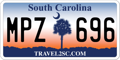 SC license plate MPZ696