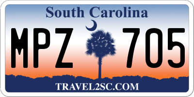 SC license plate MPZ705