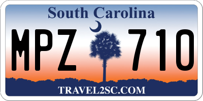 SC license plate MPZ710