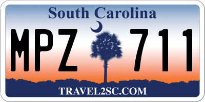 SC license plate MPZ711