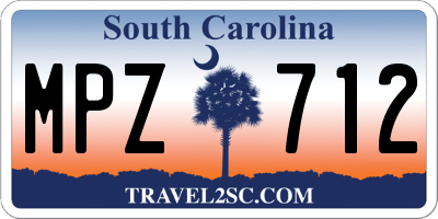SC license plate MPZ712