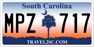SC license plate MPZ717