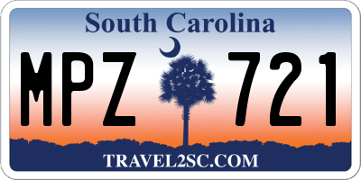 SC license plate MPZ721