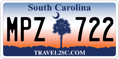 SC license plate MPZ722