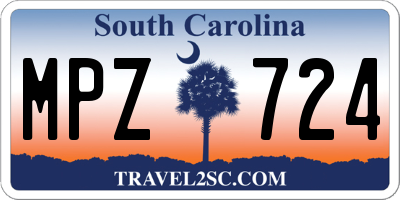 SC license plate MPZ724