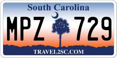 SC license plate MPZ729