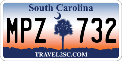 SC license plate MPZ732