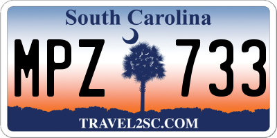 SC license plate MPZ733