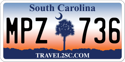 SC license plate MPZ736