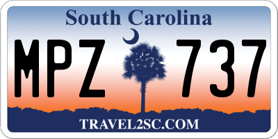 SC license plate MPZ737