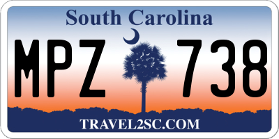 SC license plate MPZ738