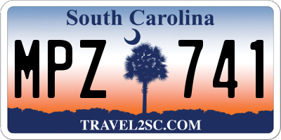 SC license plate MPZ741