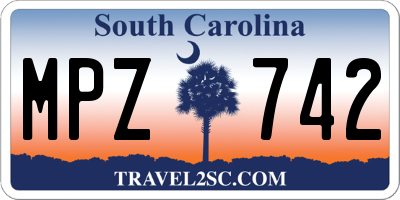 SC license plate MPZ742