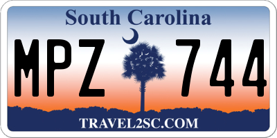 SC license plate MPZ744