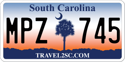 SC license plate MPZ745