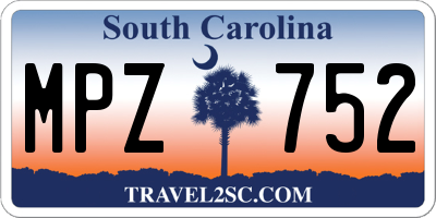 SC license plate MPZ752