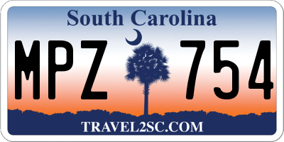 SC license plate MPZ754