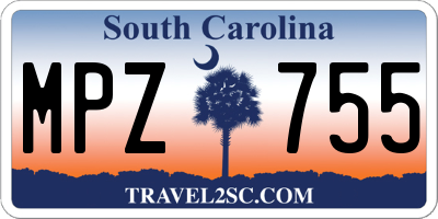 SC license plate MPZ755