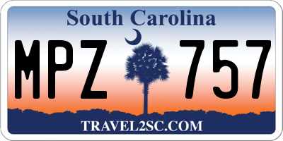 SC license plate MPZ757