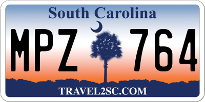 SC license plate MPZ764