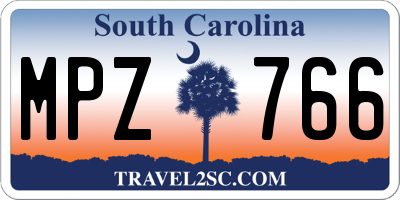 SC license plate MPZ766