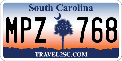 SC license plate MPZ768