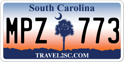 SC license plate MPZ773