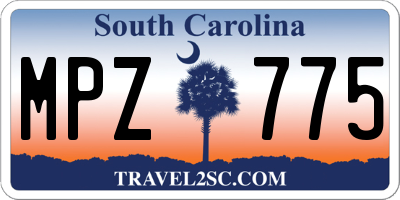 SC license plate MPZ775