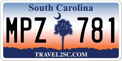 SC license plate MPZ781