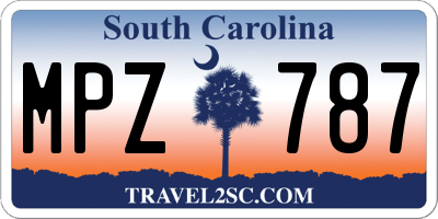 SC license plate MPZ787