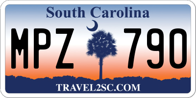 SC license plate MPZ790