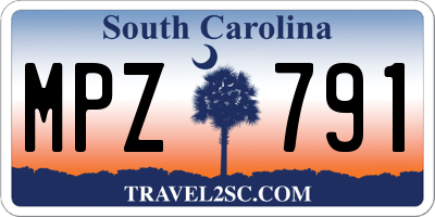 SC license plate MPZ791