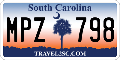 SC license plate MPZ798