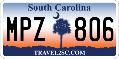 SC license plate MPZ806