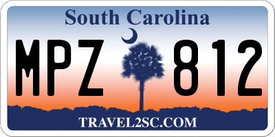 SC license plate MPZ812